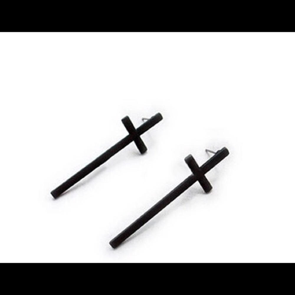 Punk cross earring,, - Picture 2 of 2